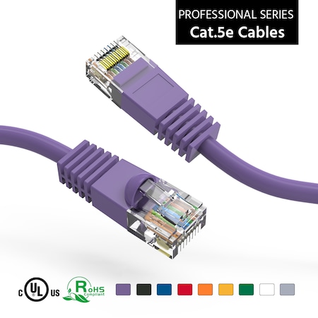 Bestlink Netware CAT5E UTP Ethernet Network Booted Cable- 40Ft- Purple 100520PU